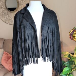 Black Fringe Jacket